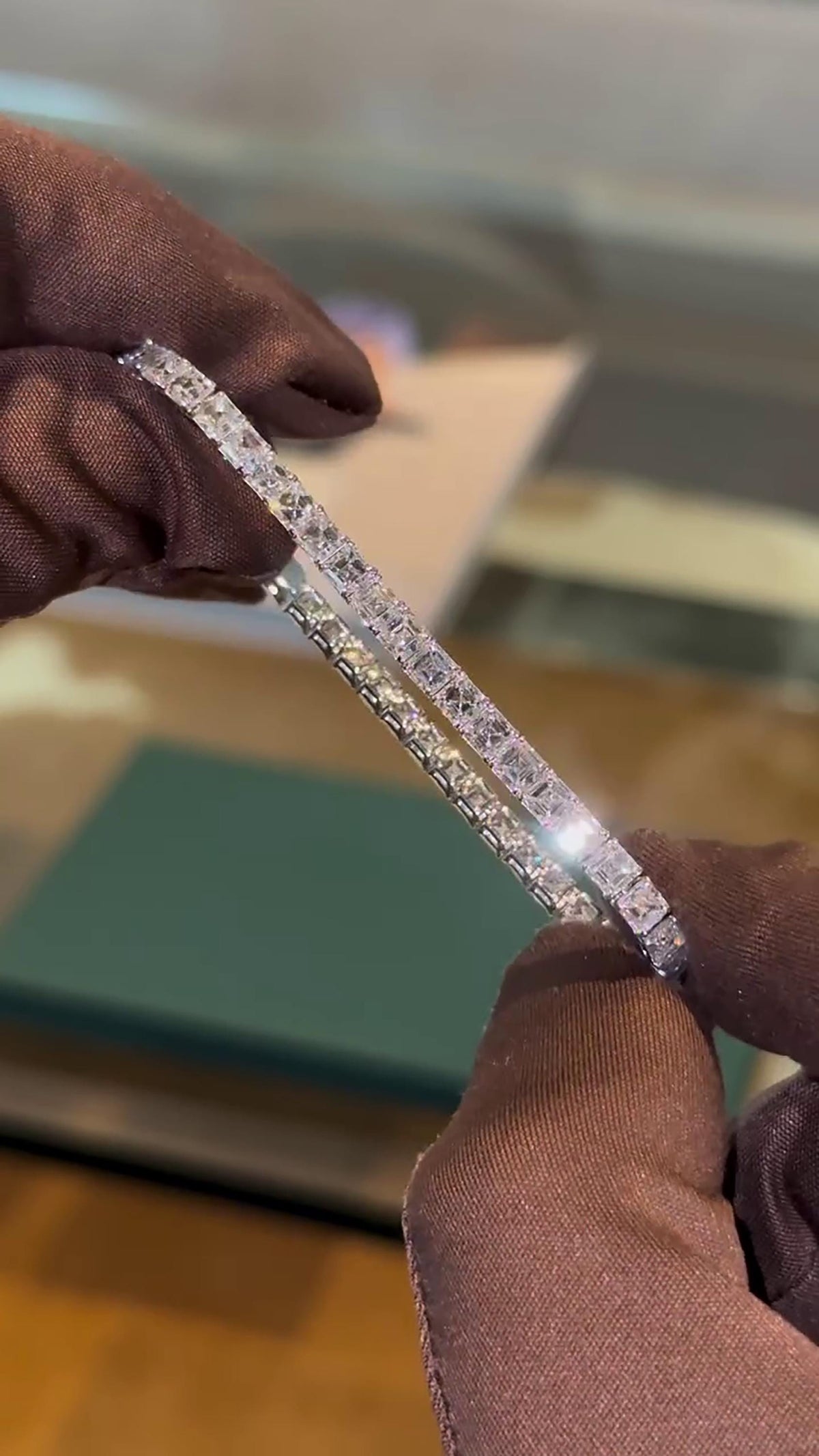 5mm Asscher Cut Moissanite Tennis Bracelet | D Color VVS1 | 925 Sterling Silver | Iced Out Hip Hop Bracelet
