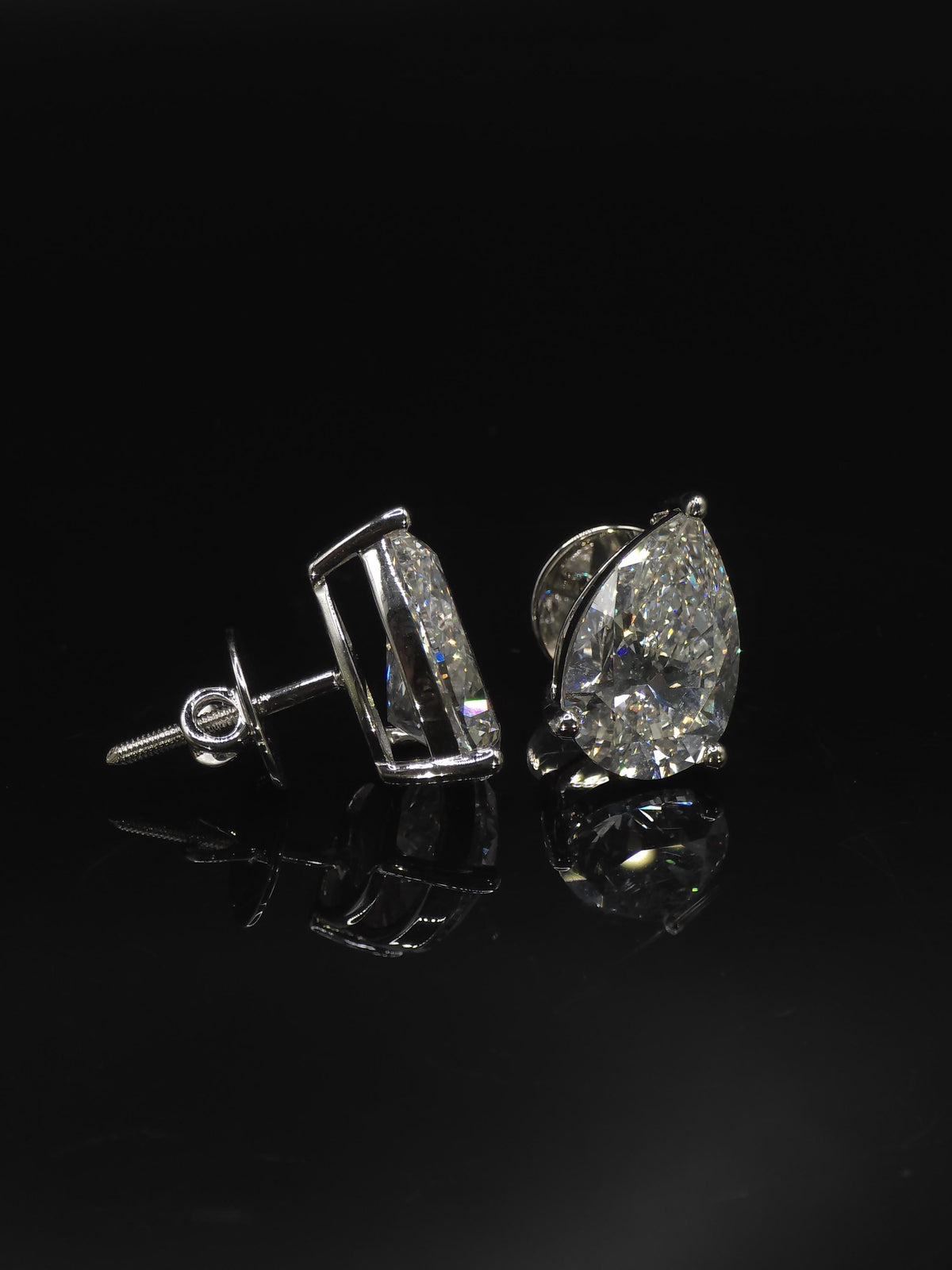 Jumbo Pear Moissanite Stud Earrings, 17.5x11.5mm D Color VVS1, 16 CTW, 925 Sterling Silver or Solid 10K Gold, Hip Hop Studs