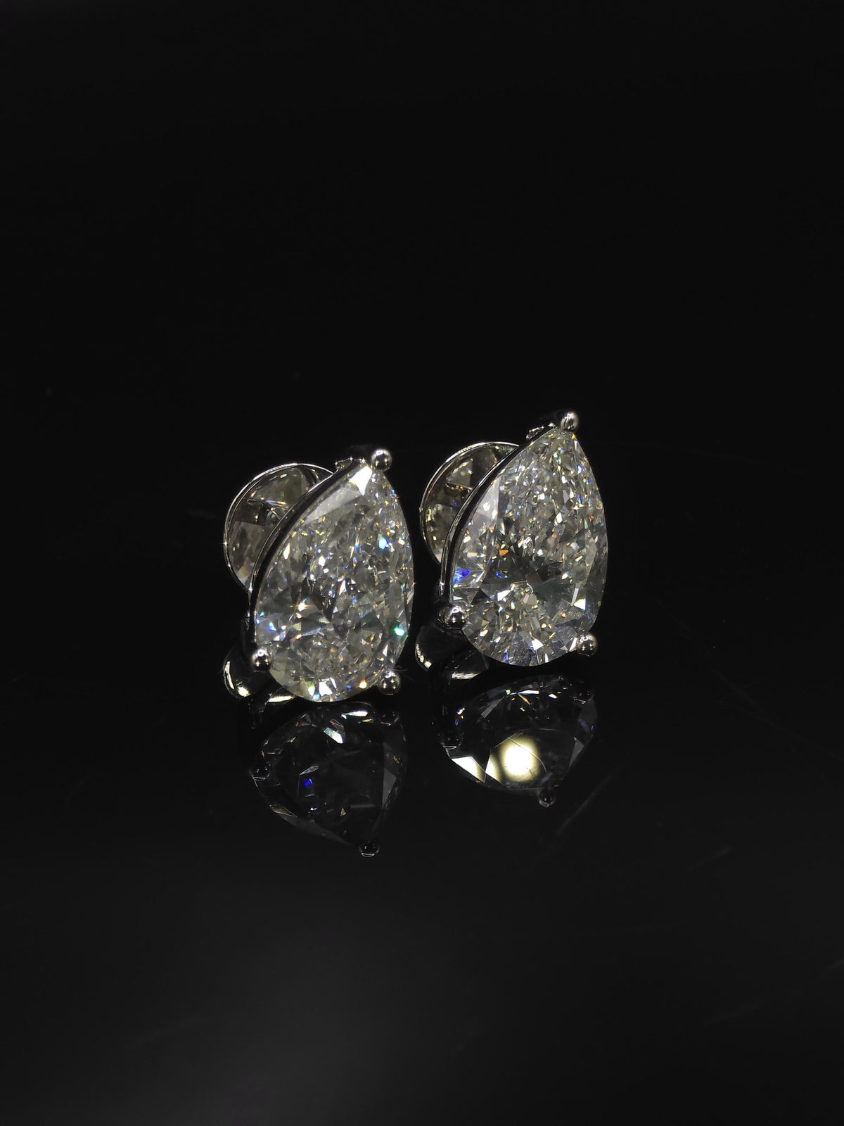Jumbo Pear Moissanite Stud Earrings, 17.5x11.5mm D Color VVS1, 16 CTW, 925 Sterling Silver or Solid 10K Gold, Hip Hop Studs