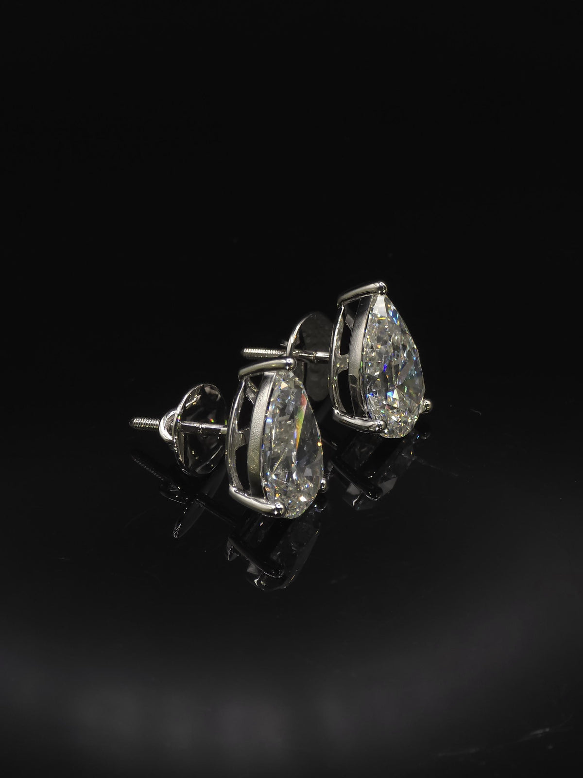 Jumbo Pear Moissanite Stud Earrings, 17.5x11.5mm D Color VVS1, 16 CTW, 925 Sterling Silver or Solid 10K Gold, Hip Hop Studs