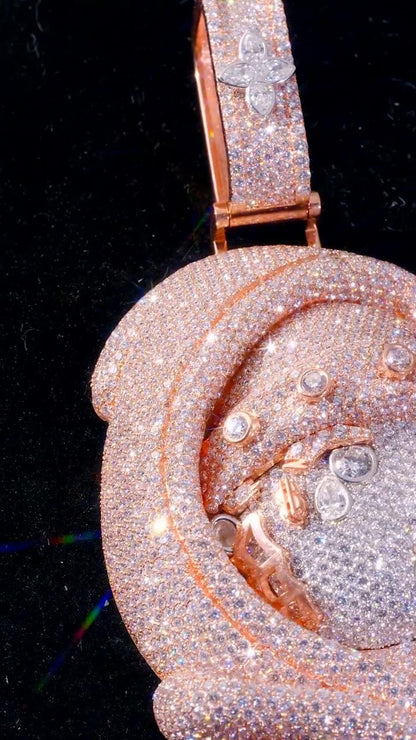 Custom 3D Portrait Pendant, Personalized Character Face, VVS1 Moissanite Iced Out Pendant, 925 Silver Hip Hop Jewelry