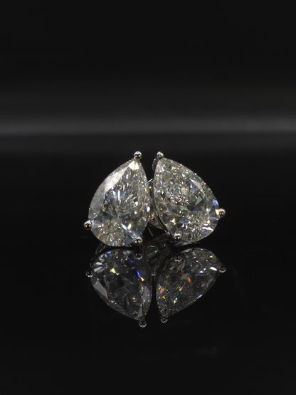 Jumbo Pear Moissanite Stud Earrings, 17.5x11.5mm D Color VVS1, 16 CTW, 925 Sterling Silver or Solid 10K Gold, Hip Hop Studs