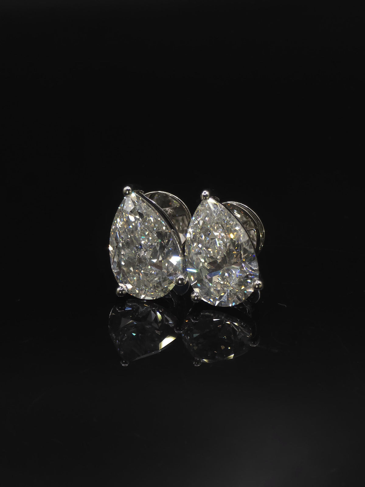 Jumbo Pear Moissanite Stud Earrings, 17.5x11.5mm D Color VVS1, 16 CTW, 925 Sterling Silver or Solid 10K Gold, Hip Hop Studs