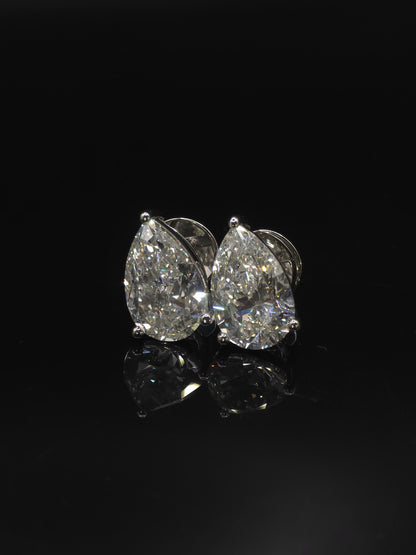 Jumbo Pear Moissanite Stud Earrings, 17.5x11.5mm D Color VVS1, 16 CTW, 925 Sterling Silver or Solid 10K Gold, Hip Hop Studs