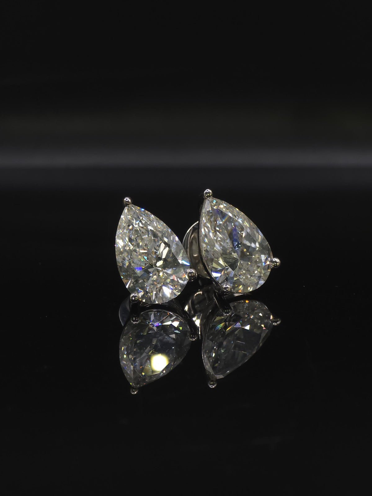 Jumbo Pear Moissanite Stud Earrings, 17.5x11.5mm D Color VVS1, 16 CTW, 925 Sterling Silver or Solid 10K Gold, Hip Hop Studs