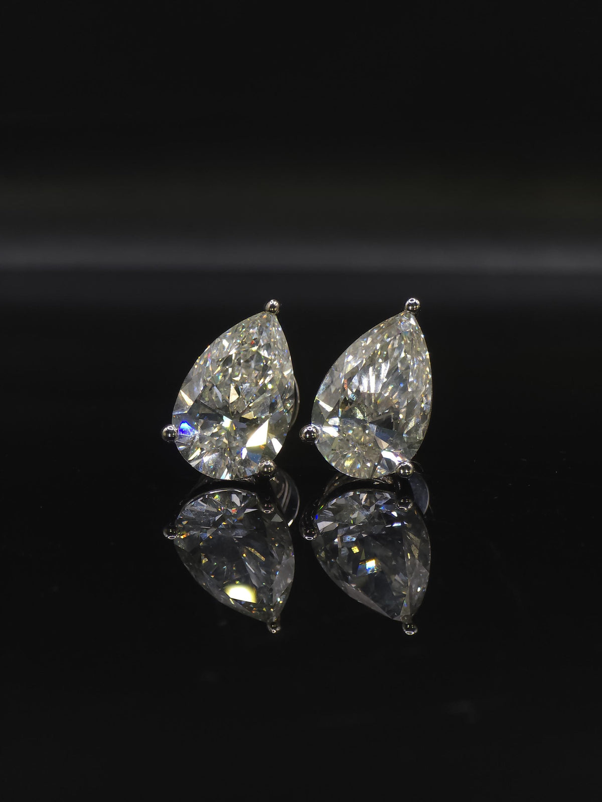 Jumbo Pear Moissanite Stud Earrings, 17.5x11.5mm D Color VVS1, 16 CTW, 925 Sterling Silver or Solid 10K Gold, Hip Hop Studs