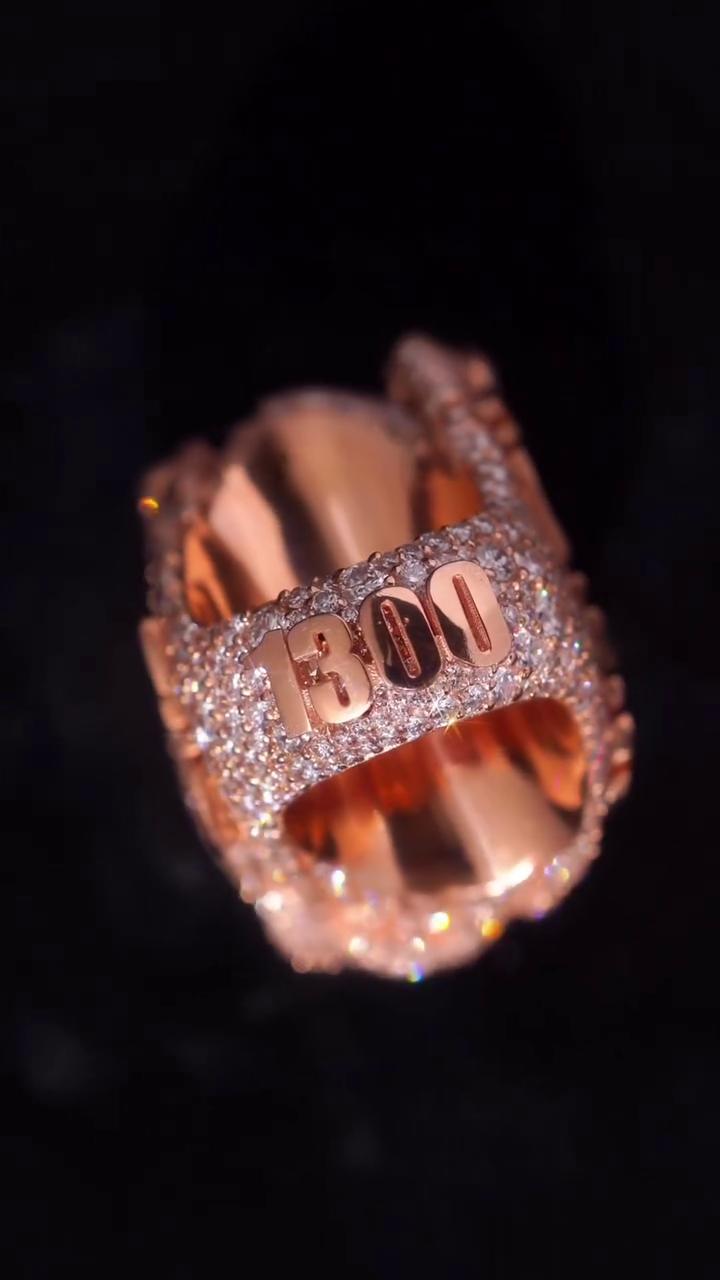 Custom VVS1 Moissanite Ring, 3D Portrait Face Ring, Personalized Memory Ring, Iced Out 925 Sterling Silver Hip Hop Jewelry