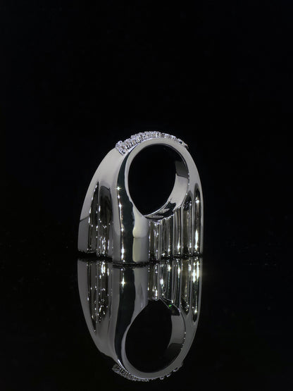 Custom Script Name Ring, VVS1 Moissanite, 925 Sterling Silver, Personalized Iced Out Band