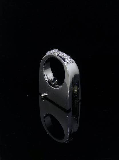 Custom Script Name Ring, VVS1 Moissanite, 925 Sterling Silver, Personalized Iced Out Band