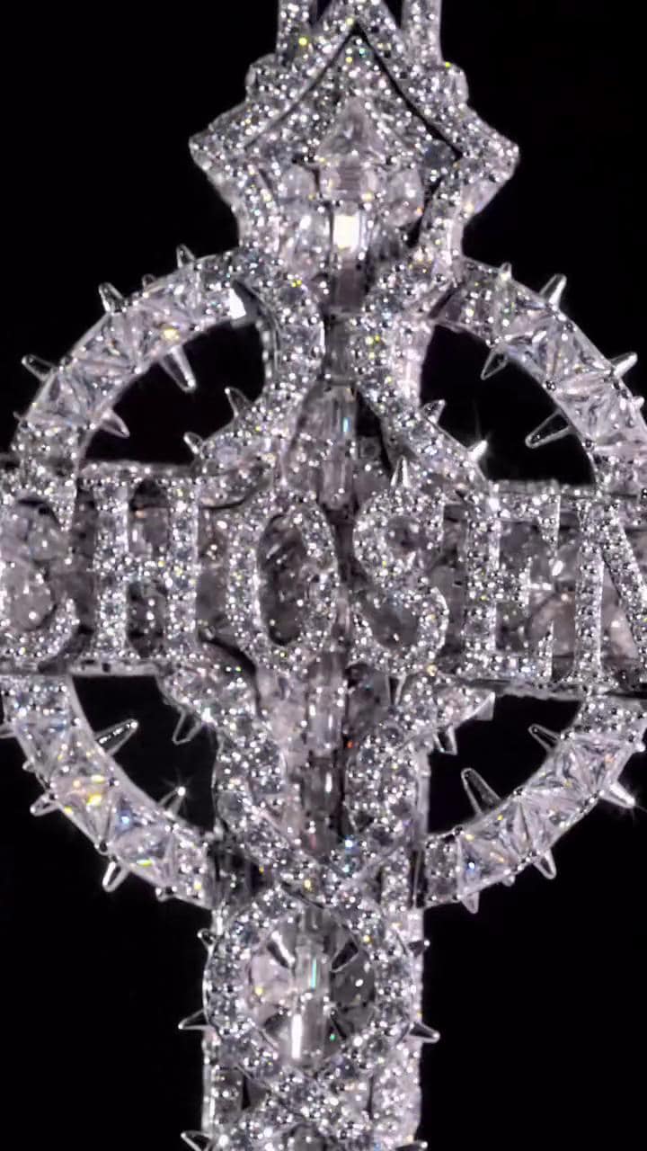 Custom Moissanite Cross Pendant, Personalized Name, 925 Sterling Silver, Iced Out Gothic Cross, Hip Hop Jewelry