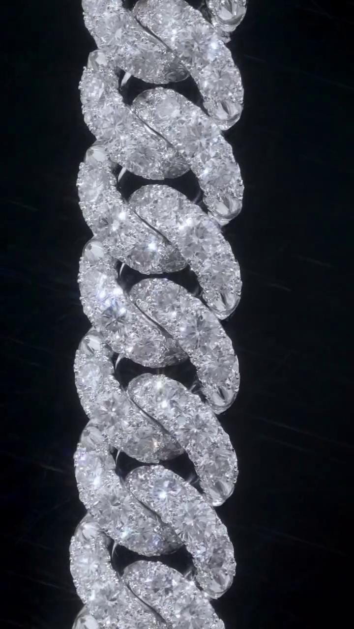 18mm Single Row Miami Cuban Link Bracelet, Rhodium Plated 925 Silver, VVS Moissanite, Passes Diamond Tester