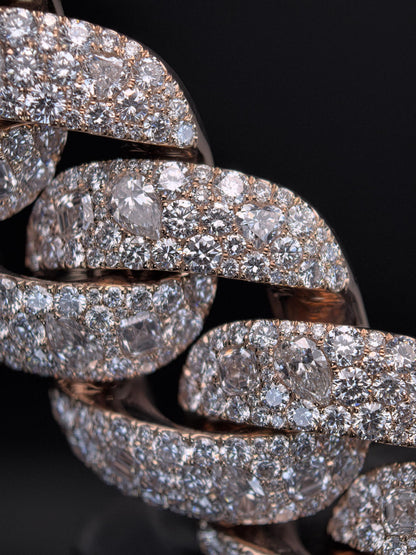 24mm Moissanite Cuban Link Chain with 3D Jet Clasp, 925 Sterling Silver, Mixed Cut Iced Out Necklace, Pass Diamond Tester
