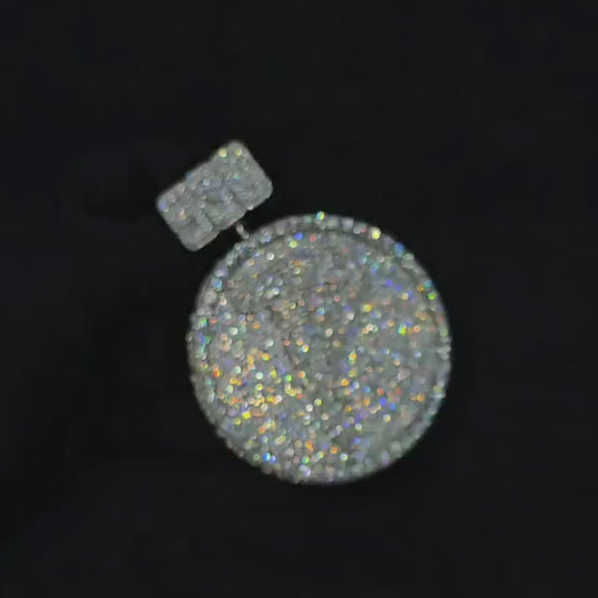 Custom made Iced Out Hip Hop Pendant | Chunky Reversible Moissanite pendant | 925 Silver / 10K Gold | Custom Handmade Moissanite Jewelry
