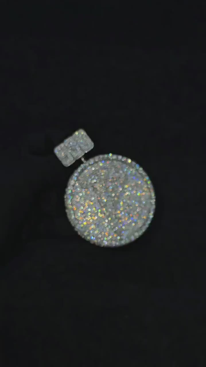 Custom made Iced Out Hip Hop Pendant | Chunky Reversible Moissanite pendant | 925 Silver / 10K Gold | Custom Handmade Moissanite Jewelry