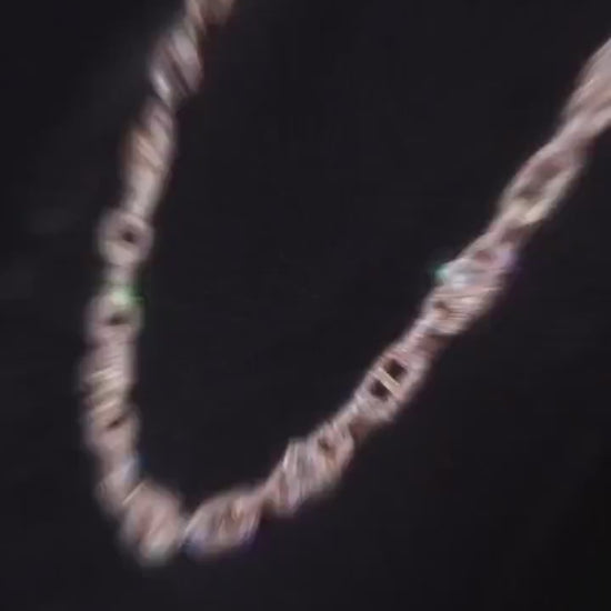 Custom Multi Shape Hermes Link Chain, Over 100ct VVS Diamond Necklace, Unique Hip Hop Jewelry, Iced Out Statement Chain
