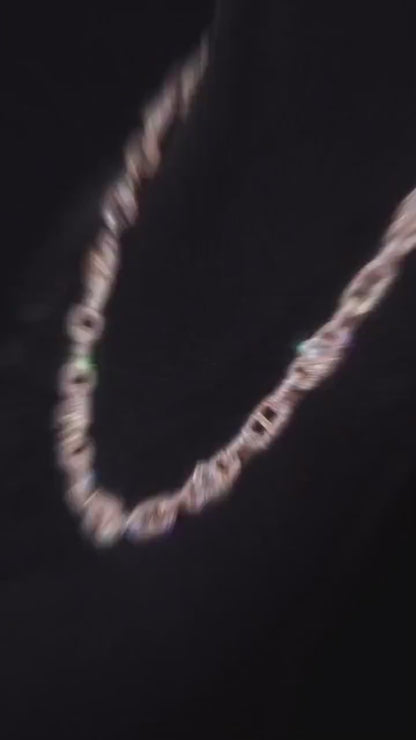 Custom Multi Shape Hermes Link Chain, Over 100ct VVS Diamond Necklace, Unique Hip Hop Jewelry, Iced Out Statement Chain