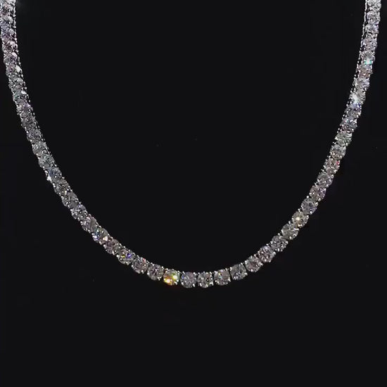 Iced Out Tennis Chain | VVS1 Quality Round-Cut Moissanite Diamonds | Passes Diamond Tester