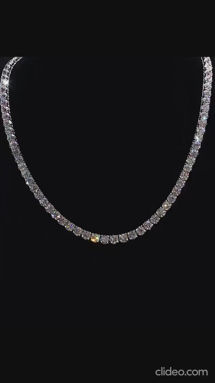 Iced Out Tennis Chain | VVS1 Quality Round-Cut Moissanite Diamonds | Passes Diamond Tester