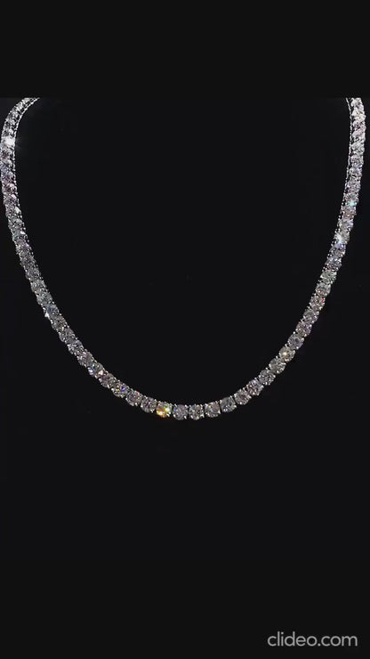 Iced Out Tennis Chain | VVS1 Quality Round-Cut Moissanite Diamonds | Passes Diamond Tester